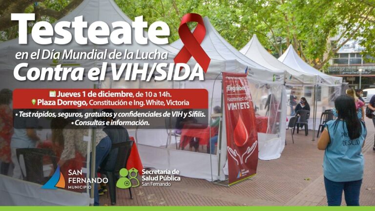 Testeos gratuitos en Victoria por el Día de la Lucha contra el VIH – SIDA