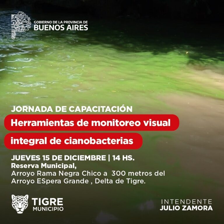 El Municipio invita a vecinos y vecinas a participar de la capacitación sobre herramientas de monitoreo de cianobacterias