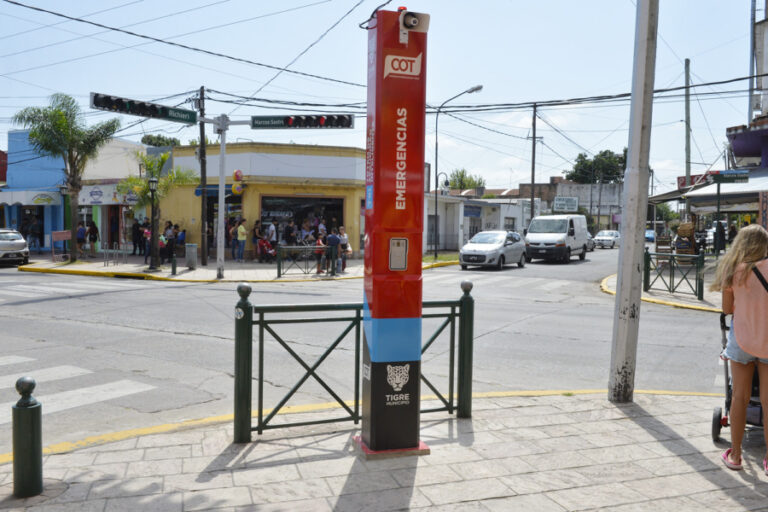 En Tigre, ya son 83 los espacios públicos que cuentan con Tótems de Seguridad Inteligente