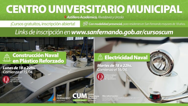 Nuevos cursos de oficios navales en el Astillero Académico Municipal de San Fernando