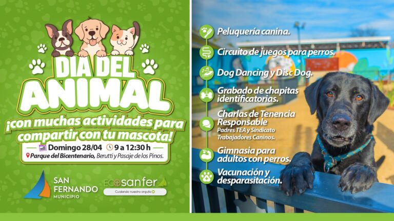 El domingo, San Fernando celebrará el Día del Animal con muchas actividades