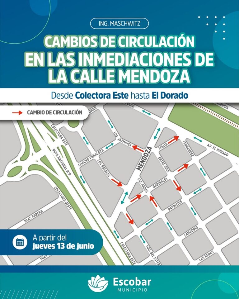Con cambios de circulación de calles, la Municipalidad reordena el tránsito en el paseo gastronómico de Ingeniero Maschwitz
