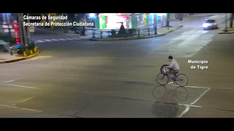 General Pacheco: Las cámaras del COT permitieron detener a un sujeto que había robado la rueda de un automóvil