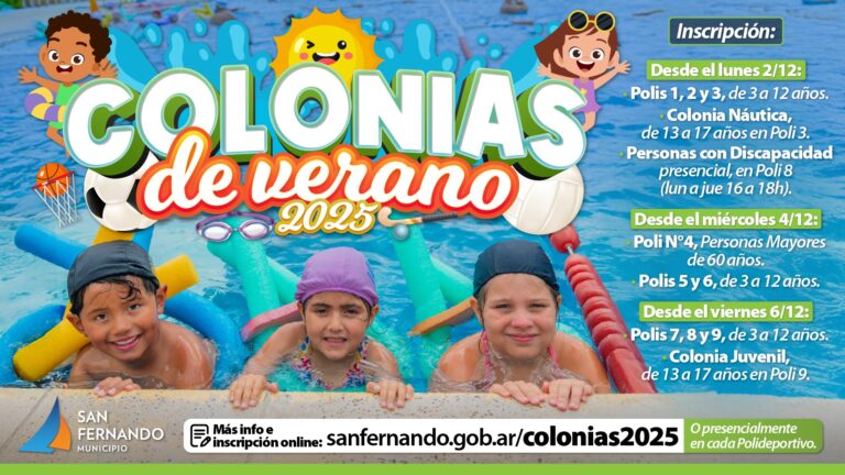 Empieza la inscripción online de las Colonias de Verano2025 de San Fernando