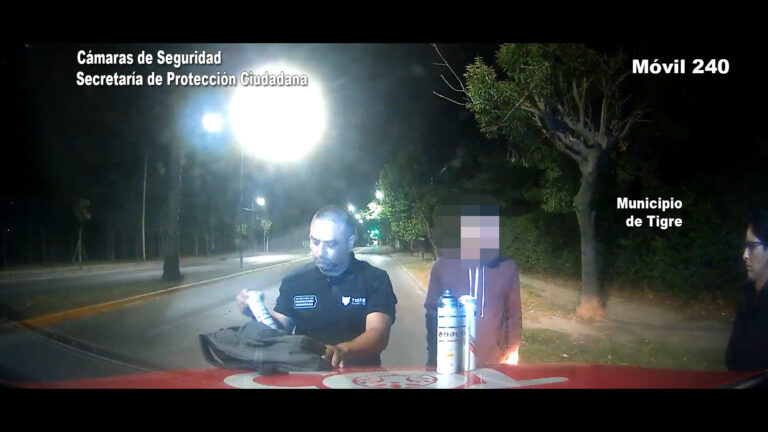 Un individuo fue aprehendido por vandalizar la persiana de un comercio en Benavídez