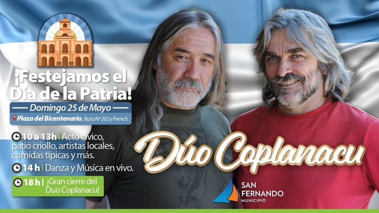 El Dúo Coplanacu actuará en el festejo del 25 de Mayoen San Fernando