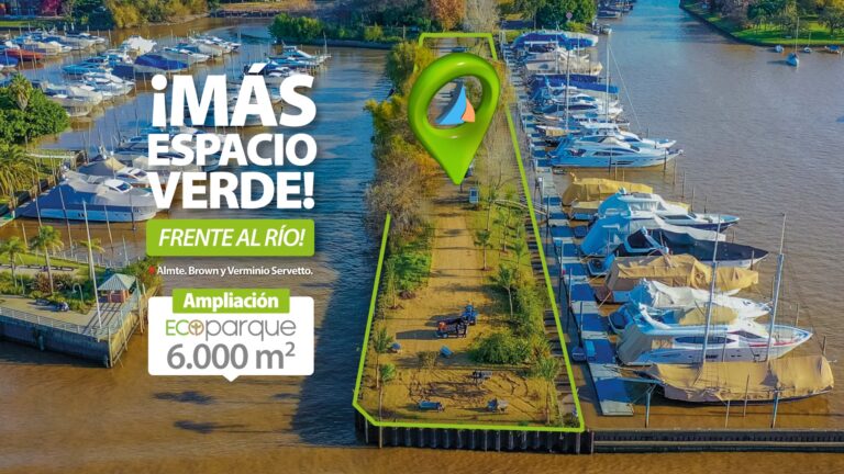 Juan y Eva Andreotti inauguraron un nuevo espacio verde frente al río en el EcoParque de San Fernando