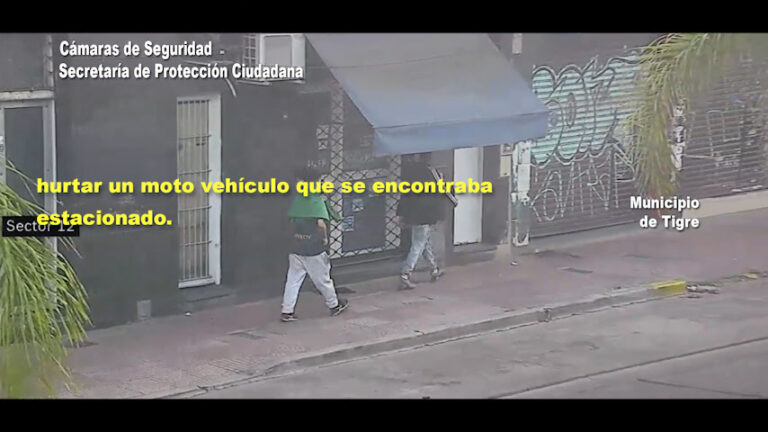 Fueron detectados intentando robar una moto en pleno Tigre centro y quedaron detenidos