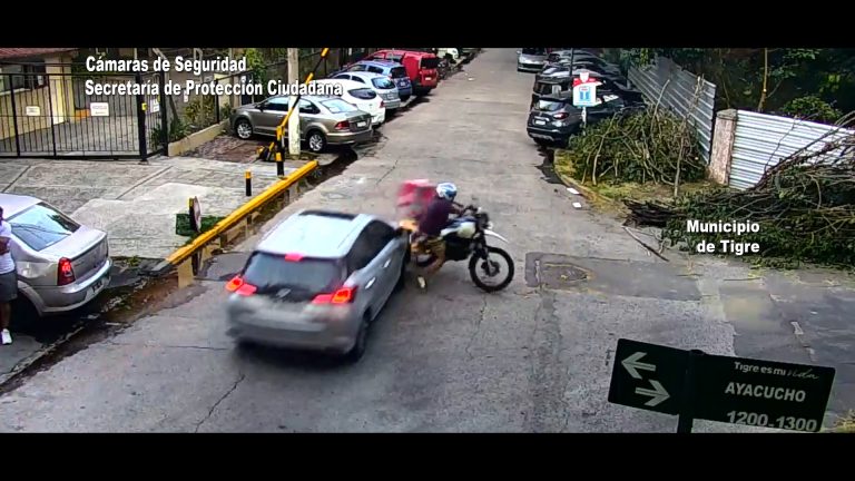 Accidente de tránsito en Tigre centro quedó registrado a través de las cámaras municipales de la ciudad