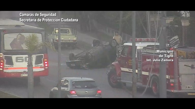 Alcohol y distracción al volante: brusco vuelco en Ruta 27 a la altura de Rincón de Milberg